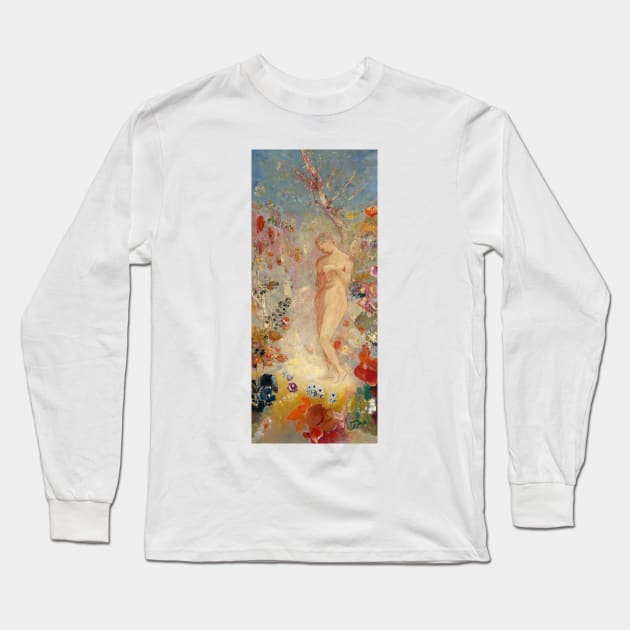 Pandora by Odilon Redon Long Sleeve T-Shirt by Classic Art Stall